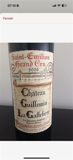 Burdeos Saint-Émilion Gran Cru Grand Cru Guillemin La Gaffelière (blank) 2006
