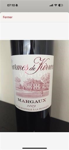 Bordeaux Margaux AOP / AOC Château Kirwan Les Charmes de Kirwan 2009