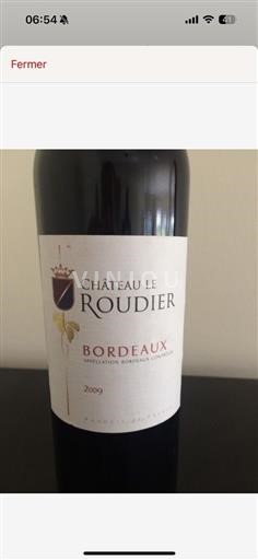 Bordeaux AOP / AOC Château Le Roudier (blank) 2009