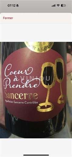 Thung lũng sông Loire Sancerre. AOP / AOC Christian Lauverjat Coeur à Prendre 2015