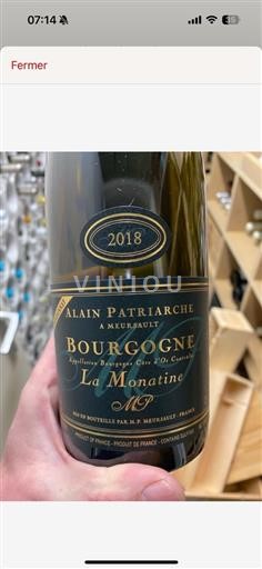 Bourgogne AOP / AOC Domaine Alain Patriarche La Monatine 2018