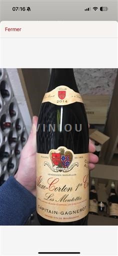 Bourgogne Aloxe-Corton 1er Cru Capitaingagnerot Aloxe-Corton 1er Cru - Les Moutottes 2014