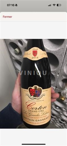 Borgoña Corton Grand Cru Capitaingagnerot Corton - Les Grandes Lolieres 2014