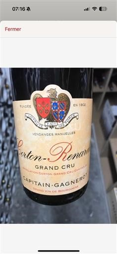 Burgundsko Corton-Bressandes Grand Cru Capitaingagnerot Corton-Renardes 2013