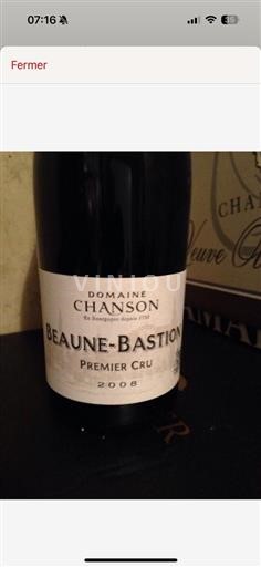 Borgogna Beaune 1er Cru Chanson Beaune Bastion 2008