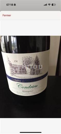 Rhônen laakso Condrieu AOP / AOC Domaine Pierre Blanche Résurgence 2013
