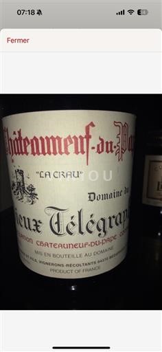 Rhône-dalen Châteauneuf-du-Pape (blank) Domaine Vieux Télégraphe La Crau 2011