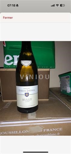 Bourgogne Rully (blank) Domaine Durueiljanthial (blank) 2019
