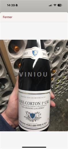 Bourgondië Aloxe-Corton 1er Cru Domaine Maillard Les Grandes Lolieres 2013
