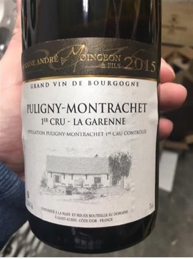 Bourgogne Puligny-montrachet 1er Cru Moingeon La Garenne 2015