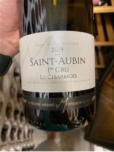 Bourgogne Saint-Aubin 1er Cru Moingeon Le Charmois 2019