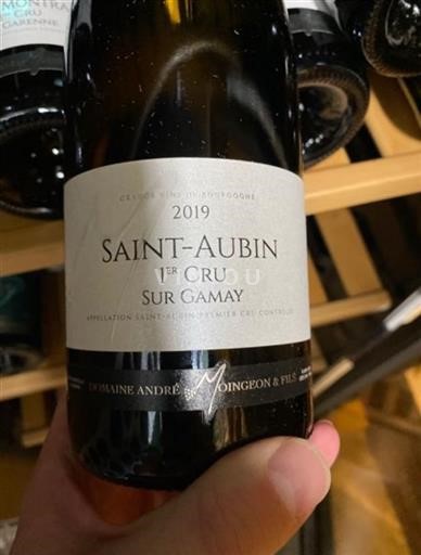 Bourgogne Saint-Aubin 1er Cru Moingeon Sur Gamay 2019