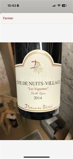 Burgund Côte de Nuits Villages AOP / AOC Domaine Petitot Les Vignottes 2014
