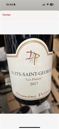 Borgoña Nuits-Saint-Georges AOP / AOC Domaine Petitot Nuits-Saint-Georges - Les Poisets 2017