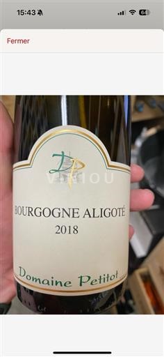 Borgoña Borgoña-Aligoté (blank) Domaine Petitot (blank) 2018