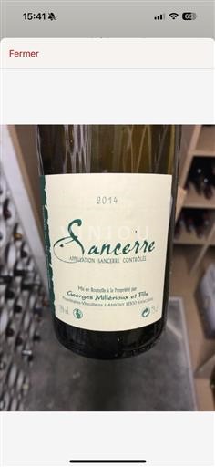 Loiren laakso Sancerre AOP / AOC Georges Millérioux Et Fils (blank) 2014