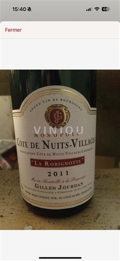 Borgonha Côte de Nuits Villages AOP / AOC Gilles Jourdan La Robignotte 2011