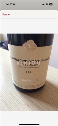 Bourgogne Chassagne-Montrachet AOP / AOC Domaine Lamypillot Chassagne-Montrachet 1er Cru Morgeot 2011