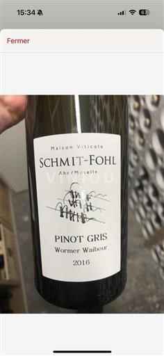 Moselle Luxembourg Không được chỉ định (blank) Maison Schmitfohl Pinot Gris Wormer Waibour 2016