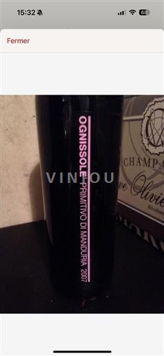 Apulia Primitivo di Manduria (blank) Ognissole (blank) 2007