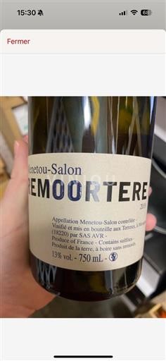 Thung lũng sông Loire Menetou-salon (blank) Remoortere (blank) 2019