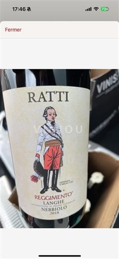Piemonte Langhe (blank) Renato Ratti Reggimento 2018