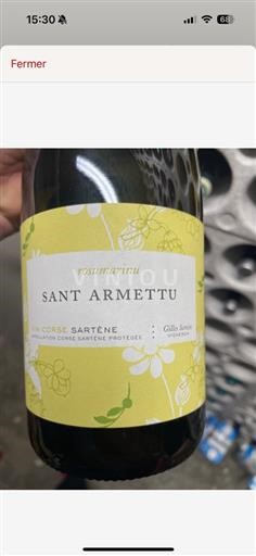 Vin Blanc Rosumarinu Sant Armettu 2023 France Corse AOC IGP / Vin de Pays