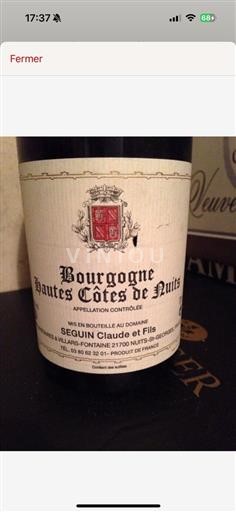 Borgonha Não especificado AOP / AOC Seguin Claude Et Fils Haute Cote De Nuits 2000