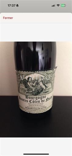 Borgonha Nuits-Saint-Georges AOP / AOC Seguin Claude Et Fils Hautes Cotes De Nuits 2005