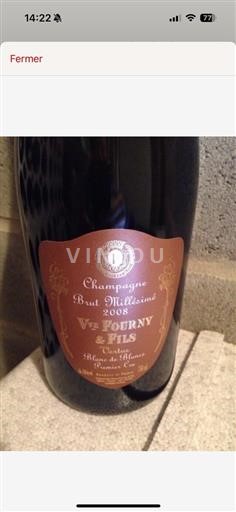 Champaña Champán 1er Cru Veuve Fourny & Fils Millesime Premier Cru Blanc De Blanc 2008