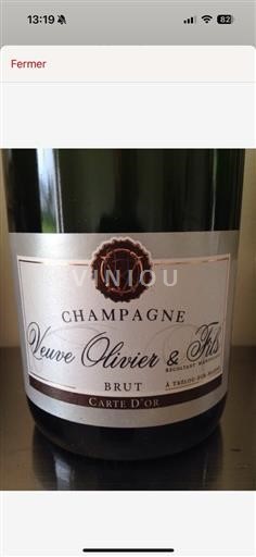 Champaña Champán AOP / AOC Veuve Olivier & Fils Carte d'Or Sin añada