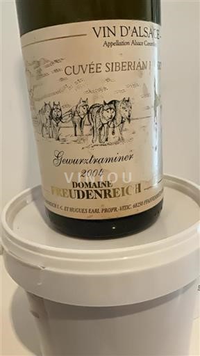 Vin Blanc demi-sec Siberian Husk Domaine Freudenreich 2004 France Alsace Gewurztraminer AOC