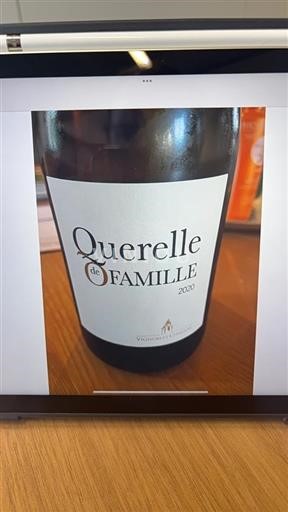 Vin Blanc sec Querelle De Famille Vignoble Chasson 2020 France Provence, basse vallée du Rhône, Corse Vaucluse IGP