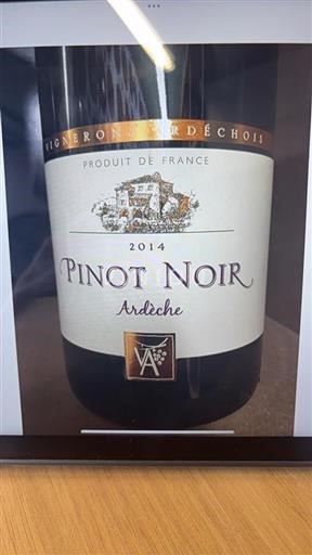 Alperna och Rhône-länderna Ardèche Vignerons Ardéchois Pinot Noir 2014