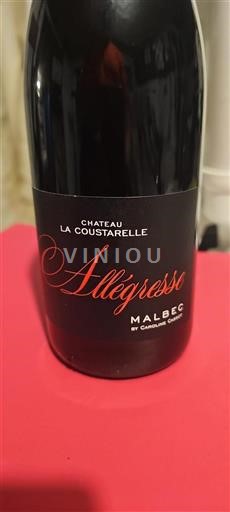 Sud-Ouest Cahors Château La Coustarelle Allégresse Non Millésimé