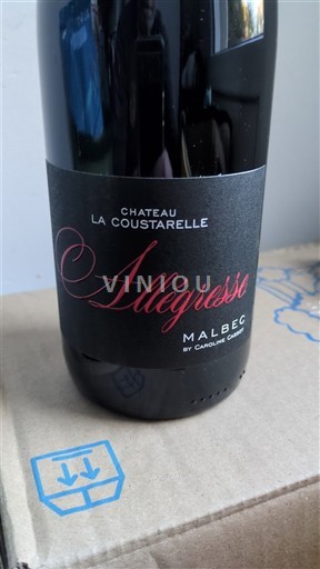 Sydvestfrankrig Cahors Château La Coustarelle Allégresse Ikke årgangsbestemt