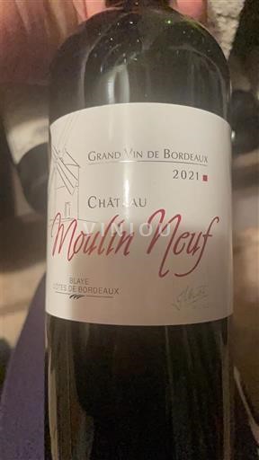 Bordeaux Blaye-Côtes-de-Bordeaux Château Moulin Neuf 2021