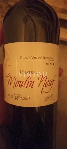 Bordeaux Blaye-Côtes-de-Bordeaux Château Moulin Neuf 2021