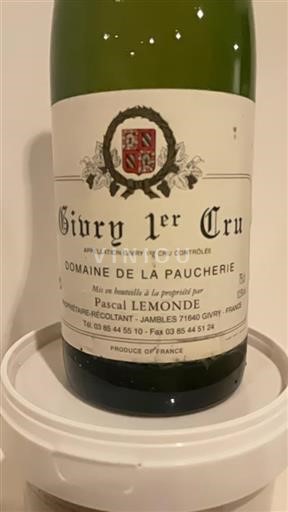 Burgundija Givry Premier Cru Domaine La Paucherie 2000