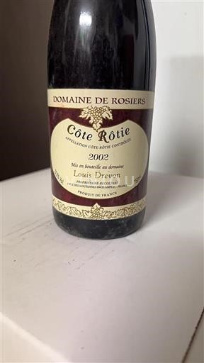 Vallée du Rhône Côte-rôtie Domaine Rosiers 2002