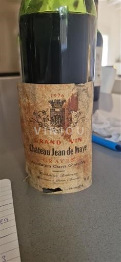 Vin Rouge sec Château Jean De Maye 1976 France Bordeaux Graves AOC