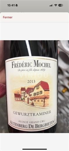 Alsace Alsace Grand Cru Frédéric Mochel Gewurztraminer Altenberg de Bergbieten 2013