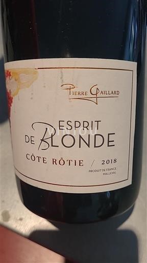 Rhônevallei Côte-rôtie Pierre Gaillard Esprit de Blonde 2018