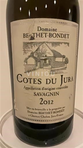 Jura Côtes du Jura Domaine Berthetbondet Savagnin 2012