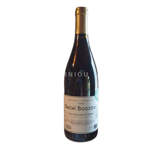 Vin Rouge sec Bachi Bouzouc Domaine La Réserve O 2023 France Languedoc et Roussillon Saint-Guilhem-le-Désert IGP