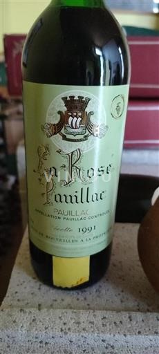 Bordéus Pauillac La Rose Pauillac 1991
