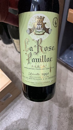 Bordeaux Pauillac La Rose Pauillac 1991