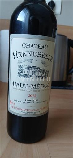 Burdeos Haut-Médoc Château Hennebelle 2012