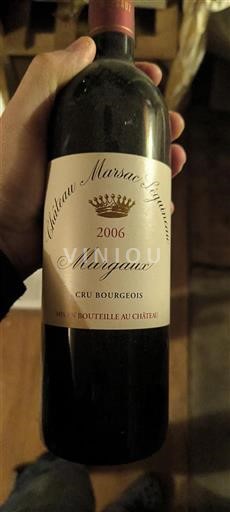 Bordeaux Margaux Cru Bourgeois Marsac Séguineau 2006
