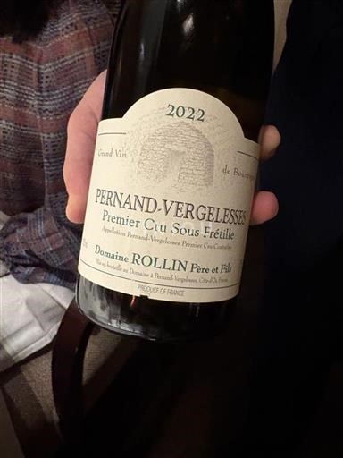 Burgund Pernand-Vergelesses Premier Cru Domaine Rollin Père Et Fils 2022
